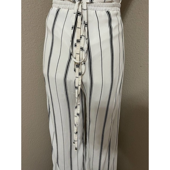 Faithfull The Brand Revolve *Read* Shutterbabe Ivory Striped Jumpsuit Sz XS Tie - Picture 8 of 8